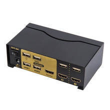 HDMI KVM переключатель 2 порта Автоматическое сканирование KVM переключатель с USB2.0 концентратор Поддержка HDCP EDID до 4 k @ 30 Гц разрешение для ПК CCTV веб-камера ноутбука 2024 - купить недорого
