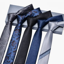 Брендовые новые модные деловые галстуки для мужчин Высокое качество 6 см узкие галстук-бабочка работы вечерние свадебные туфли с подарочной коробкой 2024 - купить недорого