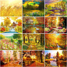 DIY 5D Diamond Painting Scenery Forest Diamond Embroidery Autumn Tree Cross Stitch Full Round Drill Mosaic Art Gift Home Decor 2024 - buy cheap