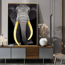 Pinturas en lienzo de elefante africano, carteles e impresiones artísticos de pared de animales, imágenes Pop Art en lienzo para decoración de pared de sala de estar 2024 - compra barato