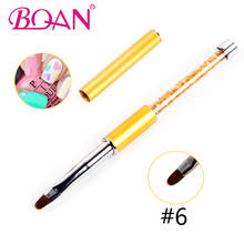 BQAN Nail Art Design UV Gel Polish Extension Builder Drawing Painting Brush Size #6 Oval Nylon Head Manicure DIY Pen Nail Tool 2024 - buy cheap