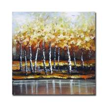 Abstract Forest Scenery Paintings Hand-painted Gold Tree Oil Painting Modern Canvas Wall Art Picture On Canvas For Living Room 2024 - buy cheap