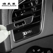Car Styling Carbon fiber AC Outlet Trim Refit Air Frame Decoration Stickers covers Interior For Audi A4 B8 A5 auto Accessories 2024 - buy cheap