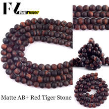 Natural Dull Polished Red Tiger Eye Beads 4mm-12mm Round Spacer Loose Beads For Jewelry Making DIY Bracelets Accessories 15'' 2024 - buy cheap