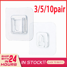 Strong Transparent Hooks Wall Storage Holder Double-Sided Adhesive Wall Hooks Hanger For Kitchen Bath Supplies Suction Sucker 2024 - buy cheap