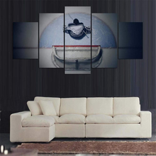Pintura en lienzo impresa, póster de portero de Hockey sobre hielo, marco de estilo moderno, imagen Modular para sala de estar, decoración del hogar, 5 piezas 2024 - compra barato