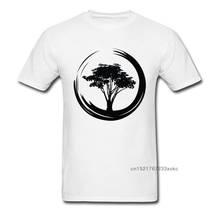 Camiseta con estampado de árbol transpirable para hombre y mujer, camisa informal Unisex de algodón con 100%, estilo budista Om Zen, para parejas, Verano 2024 - compra barato