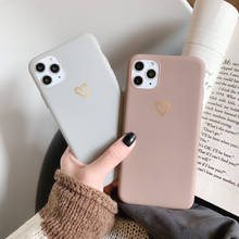 Fashion Golden Love Heart Phone Case For iphone 12 Mini 11 13 Pro Max X XR XS Max SE 2020 6 6S 7 8 Plus Soft Silicone Cover Capa 2024 - buy cheap