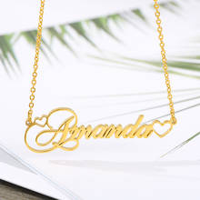 Colares personalizados com nome coroa de aço inoxidável, placa de identificação em ouro, colar personalizado, joias artesanais, presente de natal 2024 - compre barato