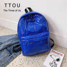 Mochila informal de moda Unisex, bolsa brillante de Color sólido, impermeable, para viaje, portátil, escolar 2024 - compra barato