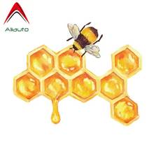 Aliauto Funny Car Sticker Honey Bees Make Honey Cartoon Decal Accessories PVC for Volkswagen Polo Ford BMW Audi Toyota,15cm*12cm 2024 - buy cheap