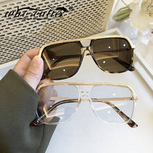 WHO CUTIE-gafas de sol Retro para hombre y mujer, lentes de sol unisex con diseño de marca de Metal, cuadradas, de tamaño mediano, estilo Steampunk, S401, 2020 2024 - compra barato