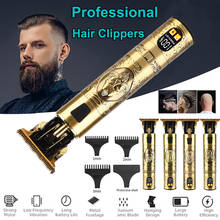 Electric Hair Clipper Man LCD 0mm Shaver Trimmer For Men Barber Professional Beard T9 USB Rechargeable Hair Cutting Machine 2024 - купить недорого