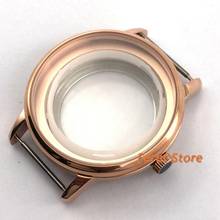 Bliger 41mm stainless steel Golden watch case fit ETA 2836 Mingzhu 2813 Miyota 8215 821A movement sapphire glass watch case p240 2024 - buy cheap