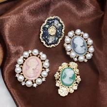 2021 New Brooch Female  Beauty Trick Pearl Coat Cardigan Button Luxury Atmosphere Retro Accessories 2024 - buy cheap