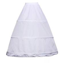 Women 3 Hoops A-Line Petticoat Adjustable Drawstring Waist Wedding Bridal Dress Crinoline Single Layer Ball Gown Underskirt Slip 2024 - buy cheap