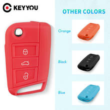 KEYYOU For VW Polo Golf 7 For Skoda Octavia Kodiaq Karoq Silicone Key Fob Case For Ateca Leon Cover Shell 2016 2017 2018 2019 2024 - buy cheap