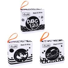 TUMAMA 3PCS Cloth Books Black White Soft Baby Toys Book Cute Animal Quiet Book Infant Toys Early Learning Educational Toys 0 -12 2024 - buy cheap