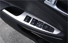 Interruptor de elevalunas para puerta Interior, embellecedor de botones para Hyundai Tucson 2015, 2016, 2017, 2018, 4 unids/set por juego 2024 - compra barato