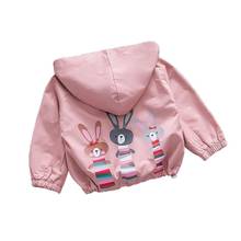 Baby Girls Jacket Coats Spring Autumn Cartoons Cardigan Hooded Kids Clothes 2 3 4 5 6 7 8 Years Old Children Zipper Outerwear 2024 - buy cheap