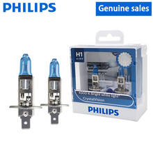 Philips-lâmpada automotiva, 2 peças, farol h1 12v, 55w, p14. com visão de cristal 4300k, cor branca brilhante, halógena, 12258cvsm 2024 - compre barato