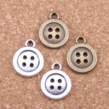 106pcs Charms double sided button 13mm Antique Pendants,Vintage Tibetan Silver Jewelry,DIY for bracelet necklace 2024 - buy cheap