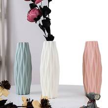 Estilo nórdico vaso de flores cesta de plástico leve shatter-proof vaso de flores sala estudo corredor casa decoração de casamento 2024 - compre barato