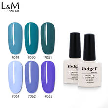 ibdgel 7.3ml New D-1Color gel series nail polish UV soak off gel red blue high quality Full colorful nails glue 6pcs/lot bottle 2024 - buy cheap