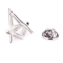 High quality Brooch Masonic design in silvery Lapel Pin Badge Brooche Men's clothing accessories wholesale XZ002 2024 - buy cheap