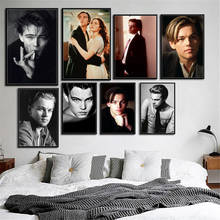 Leonardo DiCaprio-póster de estrella de cine en lienzo, impresiones de fotos, Retrato, imágenes, Bar, Hotel, cafetería, arte de pared, decoración Mural A697 2024 - compra barato