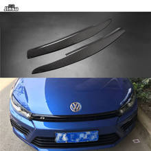 Carbon fiber Headlights Eyebrows Eyelids Stickers For VW Scirocco 1.4T 2.0T 2008 - 2014 Scirocco R Front Headlamp Eyebrow 2pcs 2024 - buy cheap