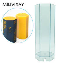 MILIVIXAY 1 шт. Шестигранная форма для свечей DIY, Пластиковая форма для мыла ручной работы, для свадьбы, дня рождения, для свечей, ремесла 2024 - купить недорого