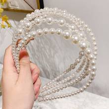 1Pcs Full Pearl Headbands for Women Hairbands Girls Vintage Retro Korea Hair Accessories Headwear Bow Wholesale Beauty Headdress 2024 - buy cheap