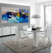 Abstract Canvas Painting Wall Art Extra Large Colorful Modern Brush Stroke Oversize Panoramic Wide Abstract Acrylic Painting 2024 - buy cheap