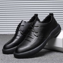 Men Casual Shoes High Quality Lace-up Solid Leather Business Shoes Fashion Gentleman Shoes Bureau Office Oxford Shoes For Men 2024 - buy cheap