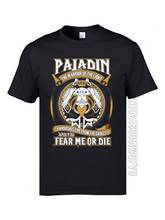 2019 Personalized Tops & Tees Graphic Customized T Shirts Crew Neck Tops Tees Cow Paladin The Warrior Of The Light Male T-Shirts 2024 - buy cheap