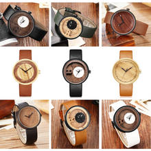 Reloj de pulsera de madera de bambú para hombre y mujer, cronógrafo de cuarzo, estilo Retro, Original, 2020 2024 - compra barato