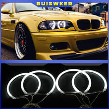 Для BMW E36 E38 E39 E46 проектор ультра яркие красные/зеленые/Белый светодиодный глаза ангела 2600LM 12 В halo Кольцо Комплект Дневной светильник 131mmx4 2024 - купить недорого