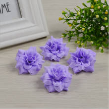 Cabezas de flores artificiales de seda para decoración del hogar, accesorios de guirnalda de ramillete, rosa de tela de 4,5 cm, 50 piezas 2024 - compra barato