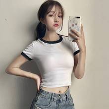 Women Basic Cotton T-Shirt Casual O-Neck Tee Shirt Summer Crop Tops Short Sleeve T-Shirts x 2024 - buy cheap