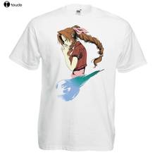 Camiseta masculina final fantasy vii ff7 aerslim, camiseta masculina fashion de verão ffvii branca 2024 - compre barato