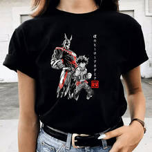 Camiseta divertida con estampado de My Hero Academia para mujer, blusa de manga corta Vintage de Anime japonés, camiseta de dibujos animados de Boku No Hero 2024 - compra barato