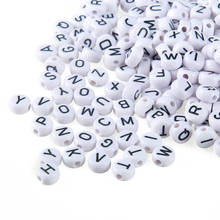 Acrylic English Alphabet Letter Beads Charms Bracelet Necklace For DIY Jewelry Making Accessories 2024 - buy cheap