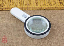 10x  Magnifying Glass with LED Lights Handheld Illuminated HD Double Lens Reading Magnifier UV Light Jewelry Loupe 2024 - buy cheap