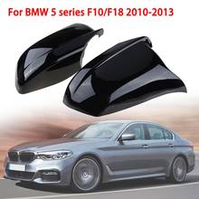 Capa para retrovisor automotivo, cobertura de espelho lateral, em fibra de carbono, para bmw f10, f11, f18, 2014-2019 2024 - compre barato