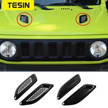 TESIN Black/Silver Car Front Hood Air Vent Fender Outlet Decoration Cover for Suzuki Jimny 2019 2020 Exterior Accessories 2024 - buy cheap
