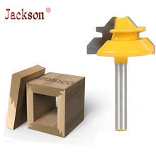 New 1PC Small Lock Miter Router Bit Anti-kickback 45 Degree 1/2 Inch Stock 1/4 Inch Shank Tenon Cutter for WoodworkingTools 2024 - buy cheap