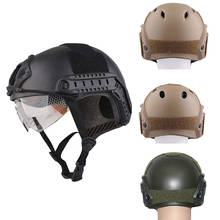 Cubierta de casco táctico Airsoft Fast con gafas protectoras Painball CS, casco ligero CS, accesorios para caza 2024 - compra barato