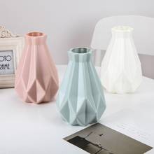 Nordic Style Flower Vase Decoration Home Plastic Vase White Imitation Origami Plastic Flower Pot Flower Basket Vases for Flowers 2024 - buy cheap