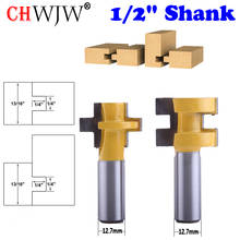 CHWJW 2pc 1/2" Shank Mini Tongue & Groove Router Bit Set Line knife Woodworking cutter Tenon Cutter for Woodworking Tools 2024 - buy cheap